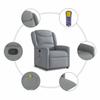 Massage Chair Light Grey Fabric