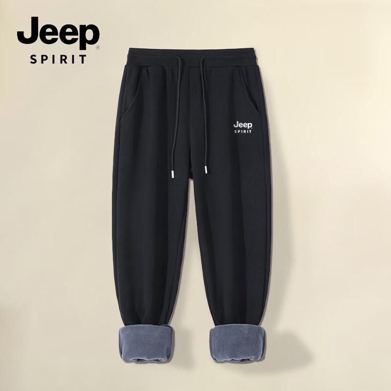 

JEEP SPIRIT Men s Fleece-Lined Warm Casual Trousers 4XL