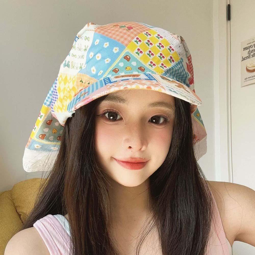 Rural Style Headscarf Baseball Hat Lace Triangle Headscarf Hat Scarf Peaked Cap  Summer Outing