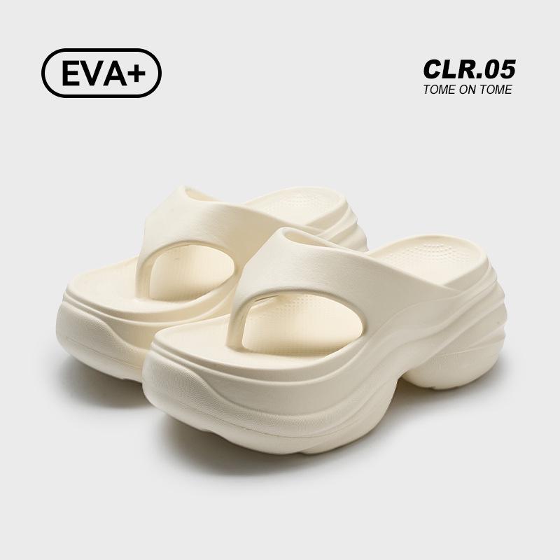 Damen Höhenverstärkende Dicksohlige Outdoor-Slipper - Sommer Strand EVA Pantoletten (8 cm)