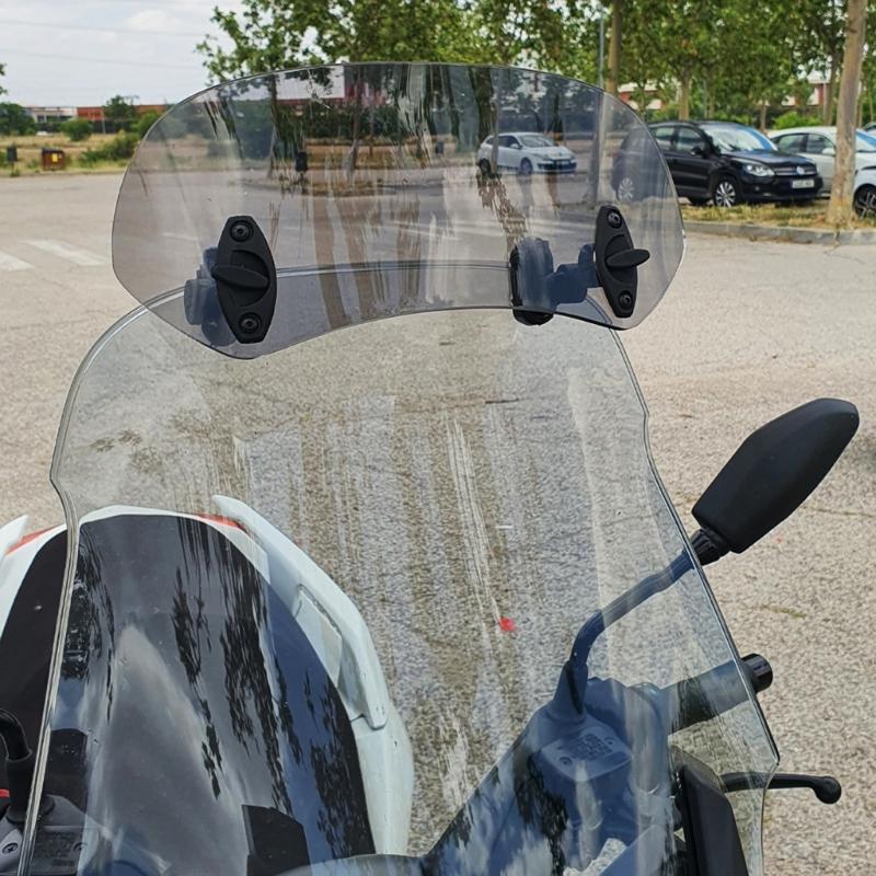 Motorcycle Windshield Airflow Adjustable Windscreen Extension Wind Deflector