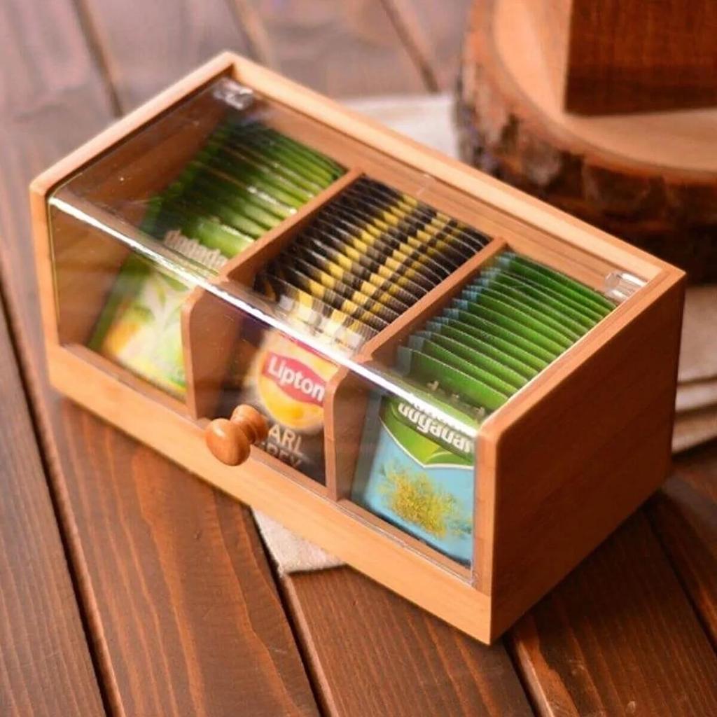 3 Compartment Tea Box