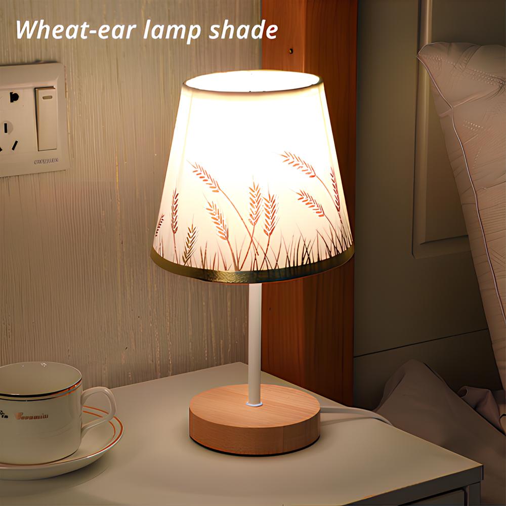 Lampada da comodino decorativa da tavolo in legno massello nordico, semplice e creativa, con telecomando, piccola luce notturna a risparmio energetico a LED