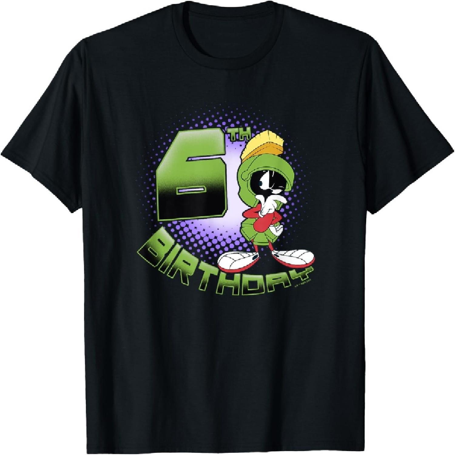 Looney Tunes Marvin The Martian 6th Birthday T-Shirt S