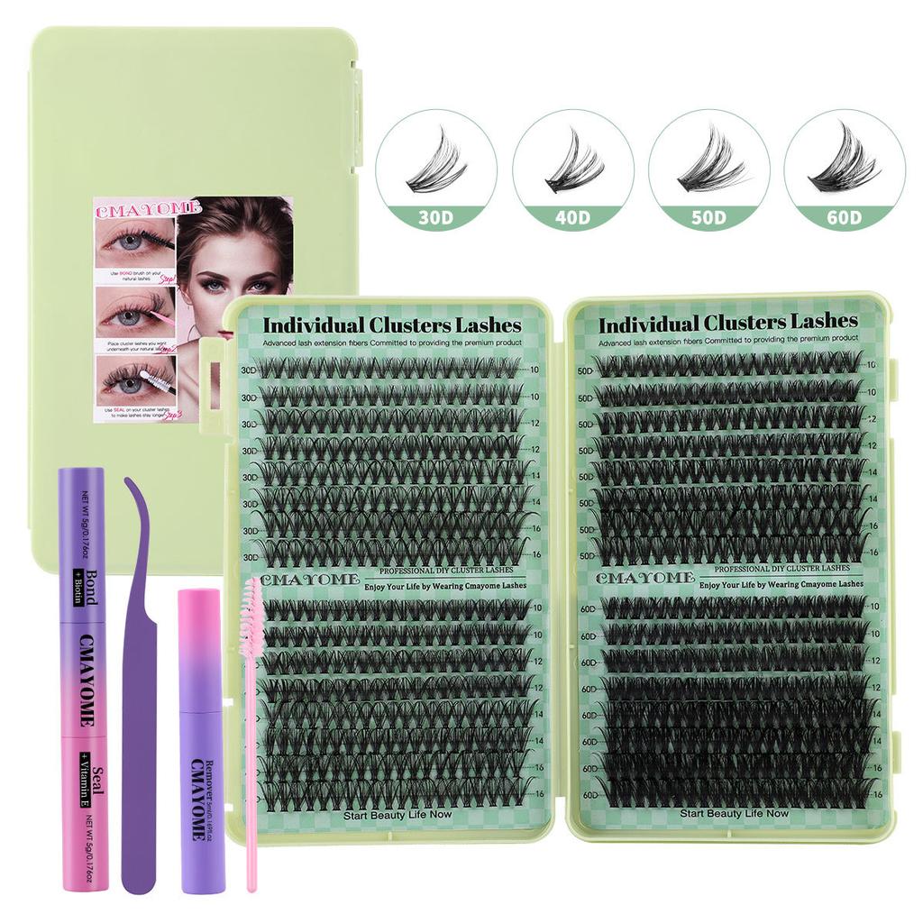 640 Tufts Diy Single Tufts Of False Eyelashes Natural Thick D-Song Segmented Grafting Eyelashes