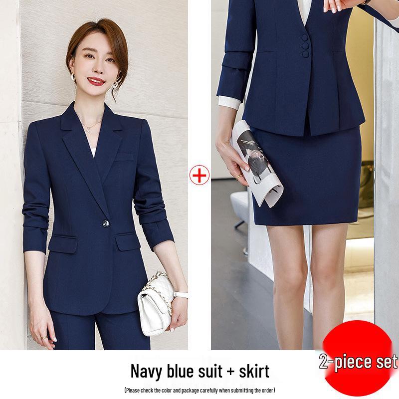 Women's High-End Korean Style Blazer Suit - Professional Workwear for Autumn/Winter