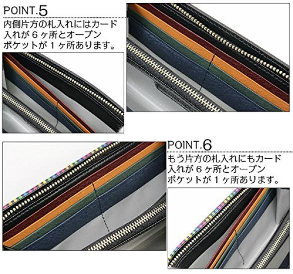 Castelbajac Arch 074615 Round Zipper Long Wallet with Coin Purse, Black