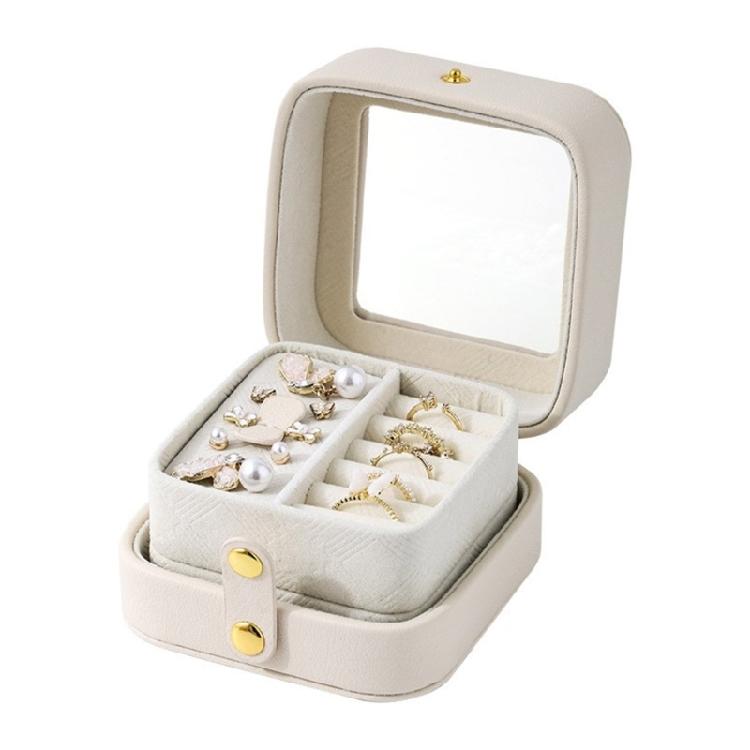 

Elegant Jewelry Box with Multiple Compartments Storage Case for Rings Earrings Stylish Jewellery Holder for Women белый