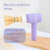 Електричний бамбуковий віночок Щіточка для матча 3 регульовані швидкості Швидке збивання Інструмент для матча Домашній DIY Інструменти для приготування кави та чаю Type-C