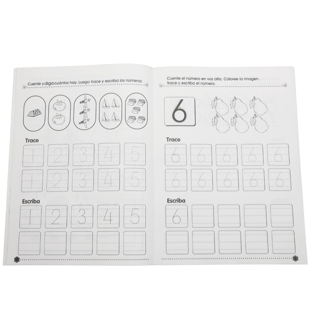 Non-Toxic 1-20 Spanish Números Calligraphy Copybook For Kids Handwriting Preschool Learning Practice Kindergarten Children Alphabet Books