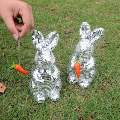 Collectible Art Glass Glass Rabbit Figurines Animal Figures Table Ornament Handmade Rabbit Statue Easter Home Decors