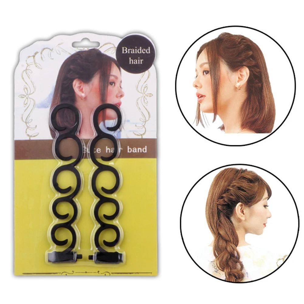 2pcs/Set Fashion Hair Braiding Weave Roller Twist Styling Maker Diy Hairstyling Accessories Salon Tool Home Use Braided Hair