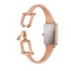 Authorized Distributor [MATOW] Matow Watch Women's Tsuki Gekka Square Rose Gold Cream Mw003001