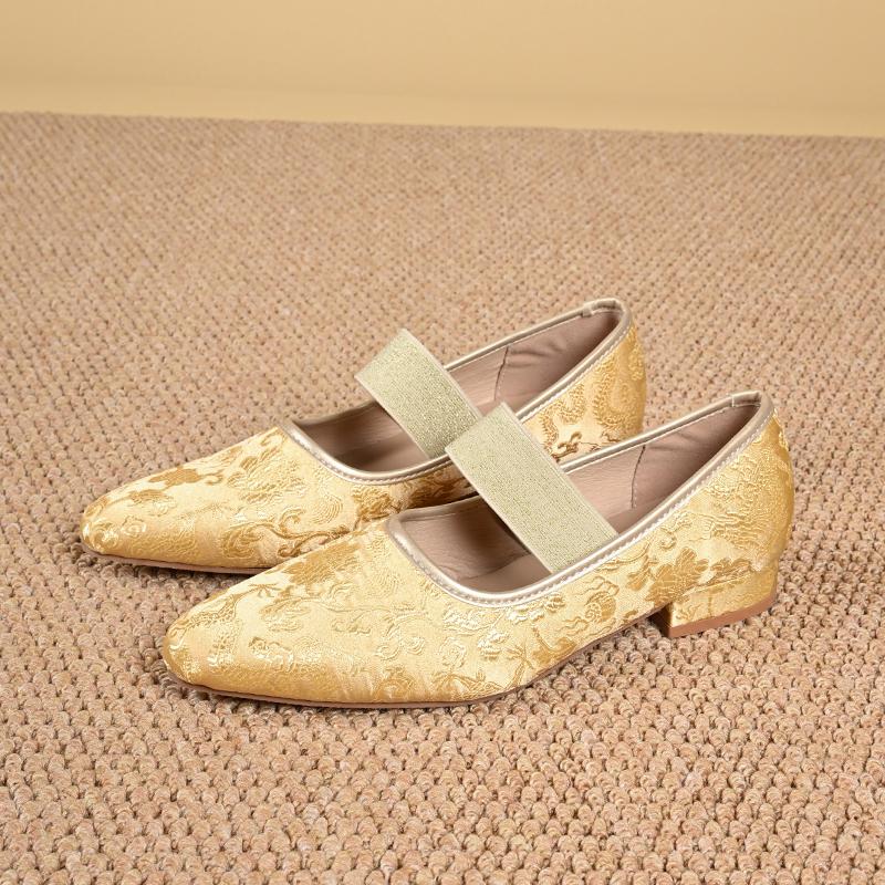 Fashion Elegant Women Shoes Pointed Toe Heeled Sandals Dress Party Woman Loafers Designer Summer New 2025 Trend Chunky Woman Pumps Mujer