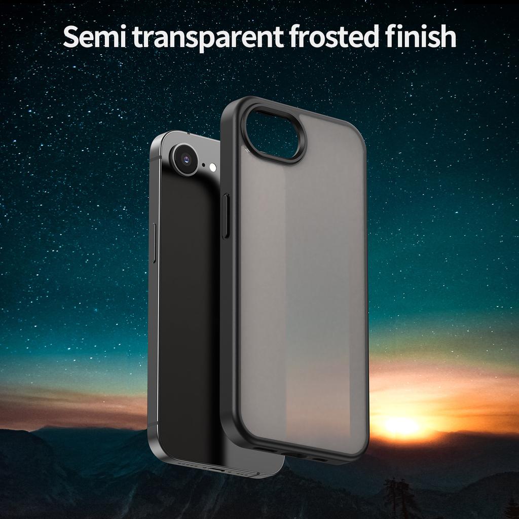 For iPhone 16e Case Skin Touch Matte Anti Drop TPU PC Phone Back Cover