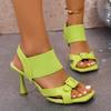 Fashion French Design Sense Stiletto Sandals Women's Summer Open Toe Square Toe Not Tired Feet Fashion High Heels