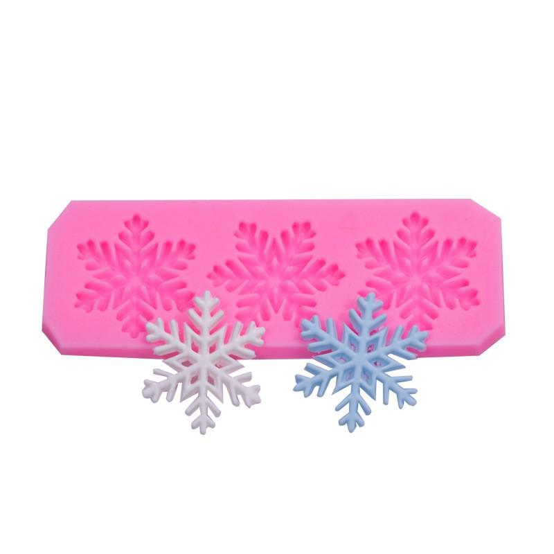 

Рождественские формы для снежинок из силикона для торта, шоколада, DIY выпечки и украшения