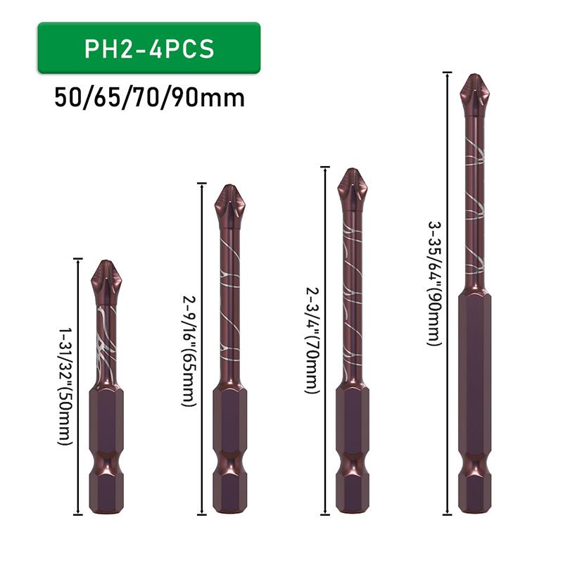 S2 Anti-Skid Screw Batch Special Wear-Resistant Hexagonal Bit Set Screwdriver Bit Tool Accessories