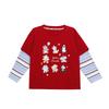 LUSONBABYLUSON Baby Boys' Cartoon Long-Sleeve Faux Two-Piece T-Shirt