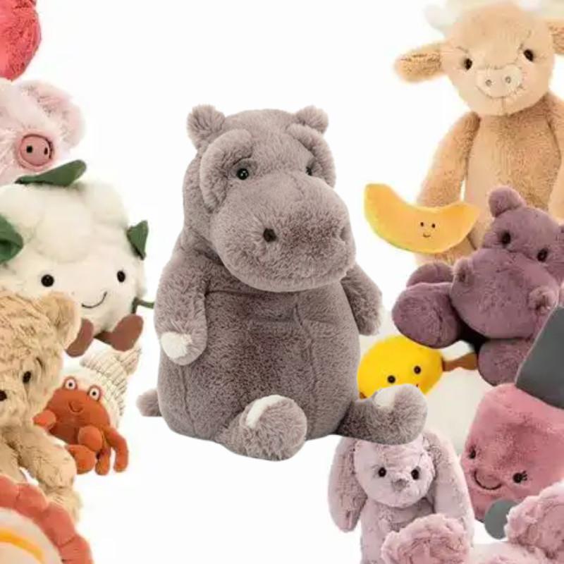 Myrtle Jellycat Hippopotamus Plush Toy Stuffed Animal Doll Decoration Gift Kids