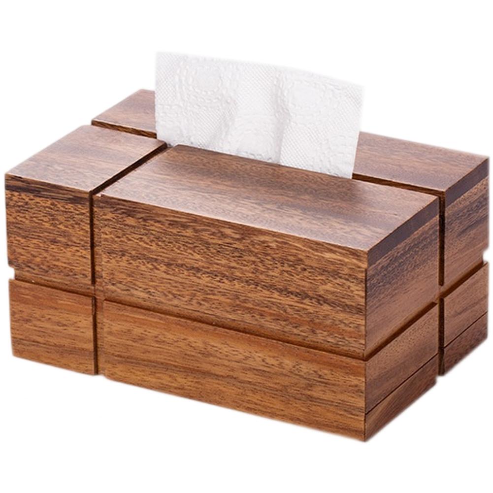 Concealed Magnetic Cover Modern Minimalist Tissue Box Walnut Tissue Box