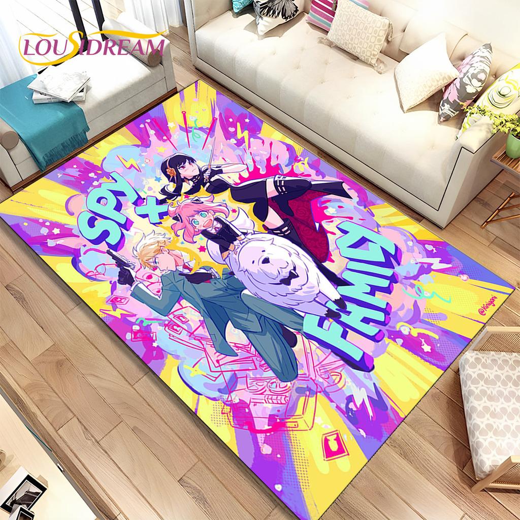 Japan Anime SPY×FAMILY Cartoon  Area Rug Large,Carpet Rug for Living Room Bedroom Sofa Doormat Decoration,kid Non-slip Floor Mat