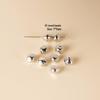 10 Irregular White Acrylic Silver Spacer Beads for DIY Jewelry and Earrings