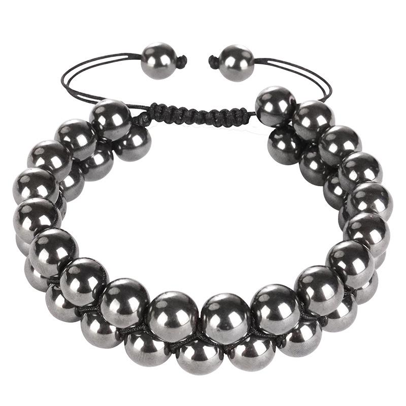 Men's Adjustable Yoga Bracelet with Natural Tiger Eye & Agate Stones