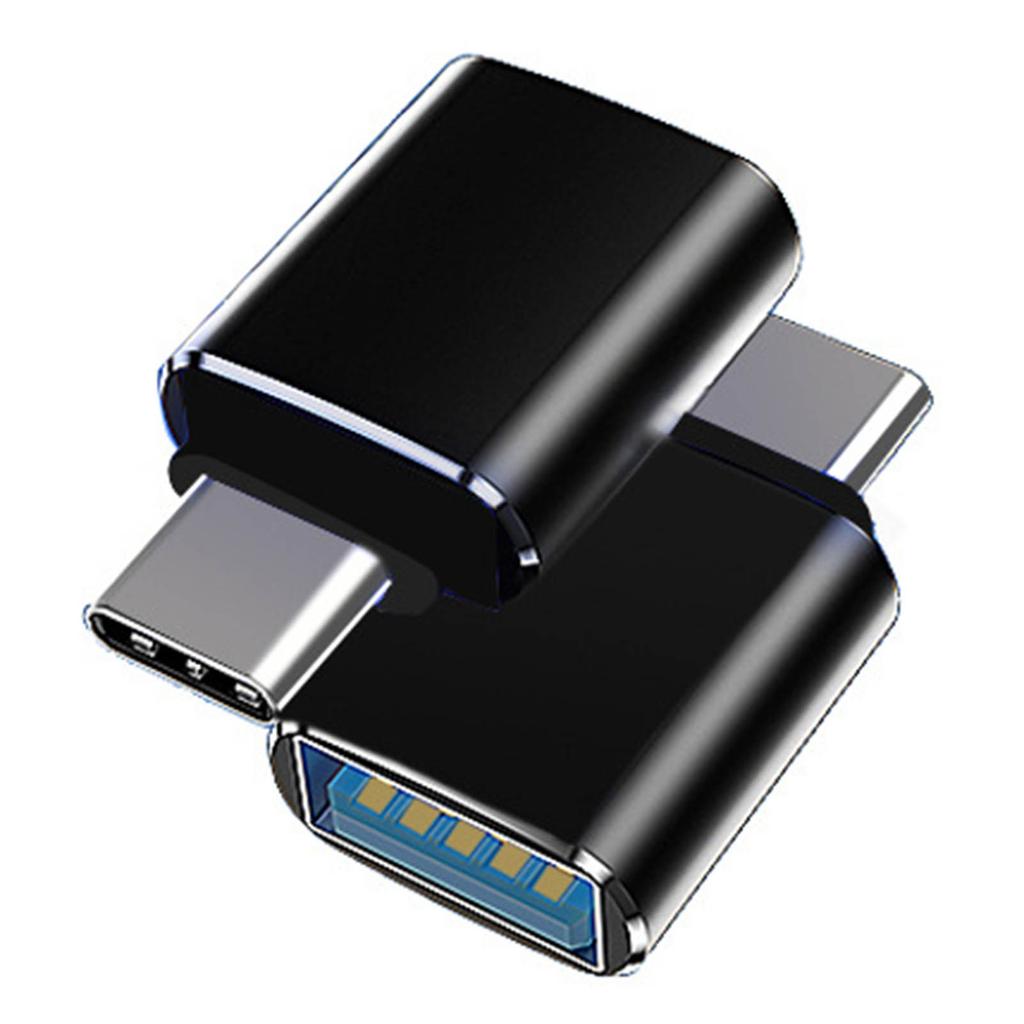 2 PCS USB 3.0 OTG Adapter Phone PD Cable Adapter Mouse Keyboard Connection Converter Black