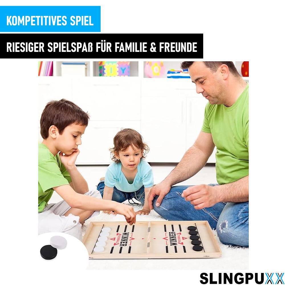 SLINGPUXX Sling Puck Game Table Football Winning Games Foldable Hockey Board Game