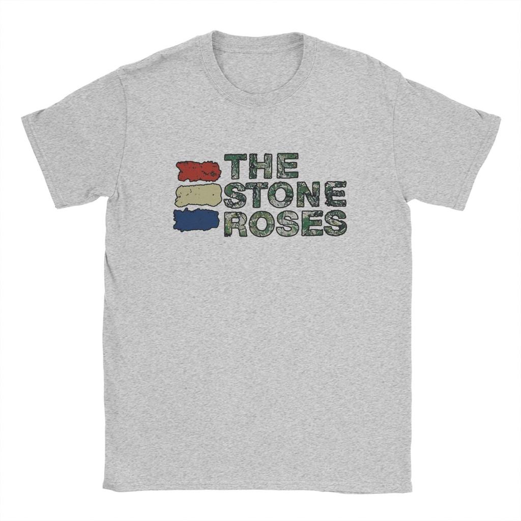 Men's The Stone Roses T Shirt English Rock Shinedown 100% Cotton Tops Novelty Short Sleeve Round Collar Tee Gift Idea T-Shirts