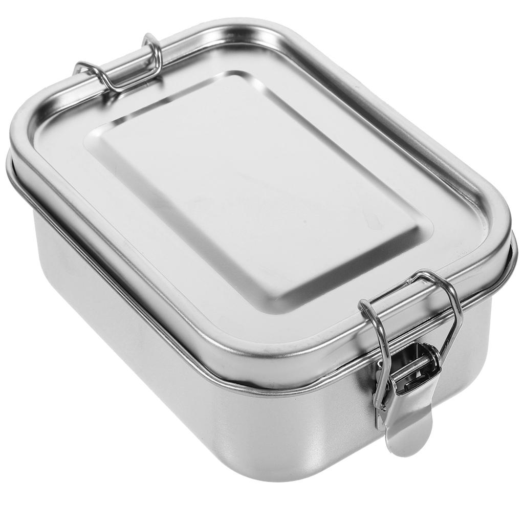 Stainless Steel Lunch Tin Sealing Food Holder Storage LunchTin Buckle Rice Container Breakfast Child