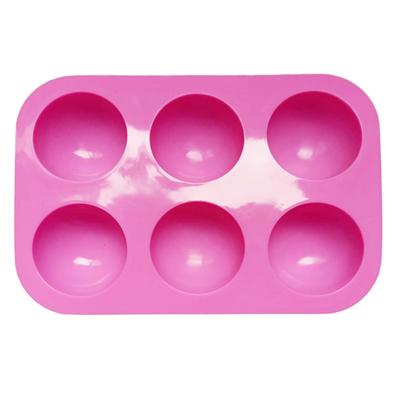 Pudding Baking Mold Half-ball Shaped Cake Muffin Cupcake Ice Cube Silicone Mould Baking Tool