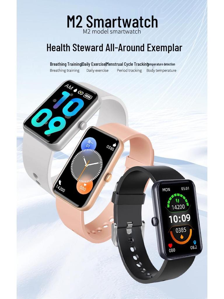 M2 Long Battery Waterproof Sports Smartwatch with NFC & Bluetooth for Health Monitoring