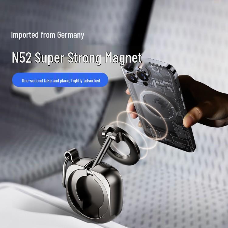 Portable Magnetic Phone Holder - Foldable for Travel, High-Speed Rail & Airplanes