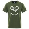 Bicycle Reverse Letter Funny Printing Men Women T Shirts Fashion Comfortable Top Regular Sleeve Short Sleeve Large Size Tshirts