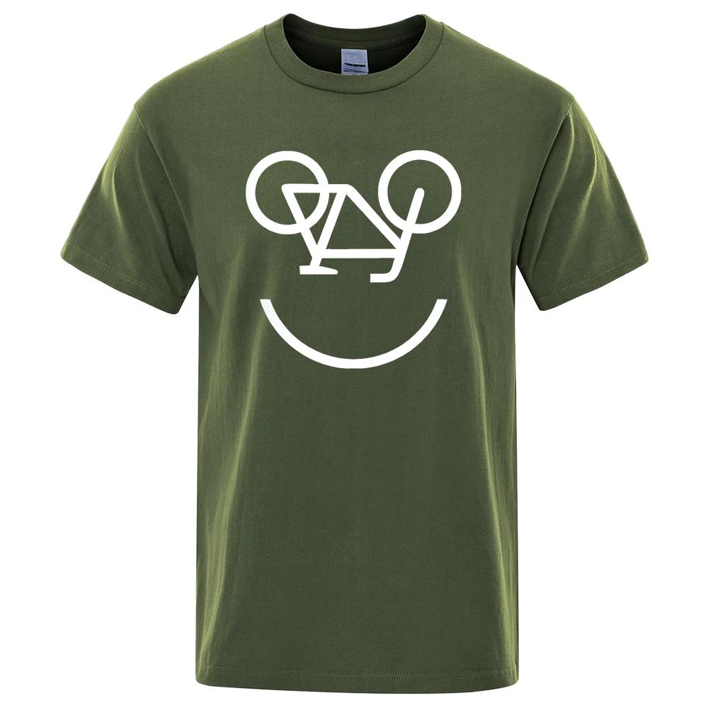 Bicycle Reverse Letter Funny Printing Men Women T Shirts Fashion Comfortable Top Regular Sleeve Short Sleeve Large Size Tshirts