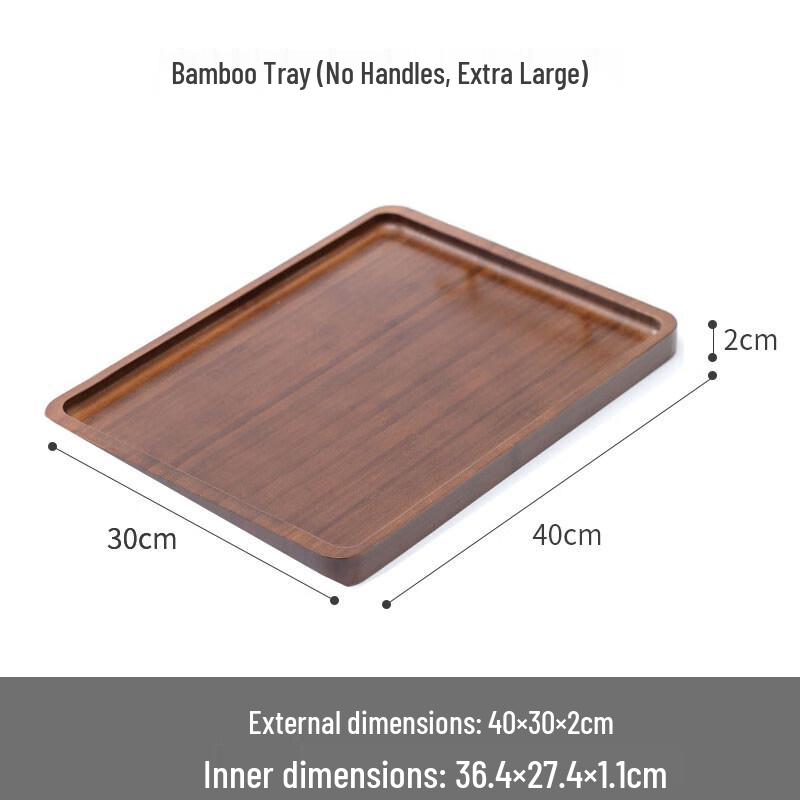 Jingbaodi Rectangular Bamboo Serving Tray