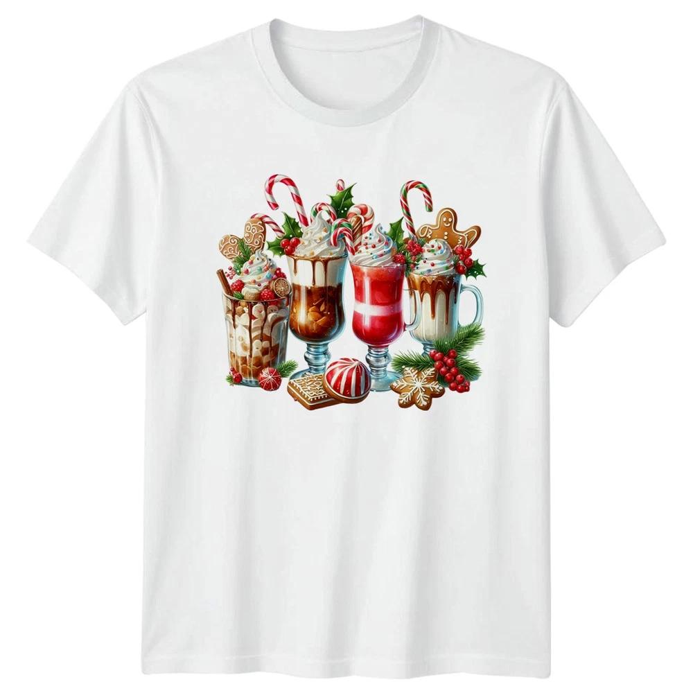 Festive Holiday Drinks Christmas Graphic Tee Unisexs Unisexs Unisex TShirt S