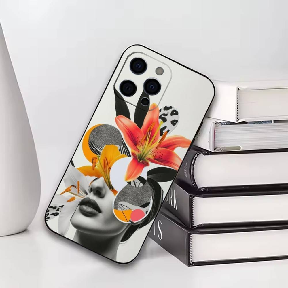 Korean Ins Cute Star Wings Phone Case For iPhone17,16,15,14,13,12,11 Plus,Pro Soft Silicone Black Cover iPhone16pro