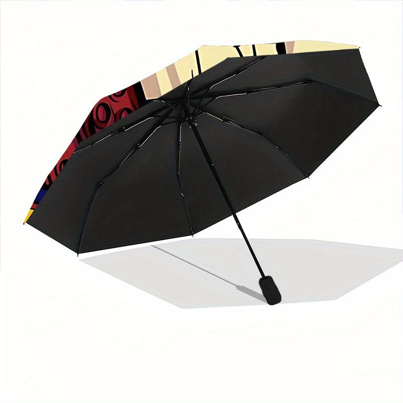 One Piece Automatic Open/Close Umbrella   Compact Travel Umbrella, 8 Rib Heavy Duty Construction, Ideal Gift, 163