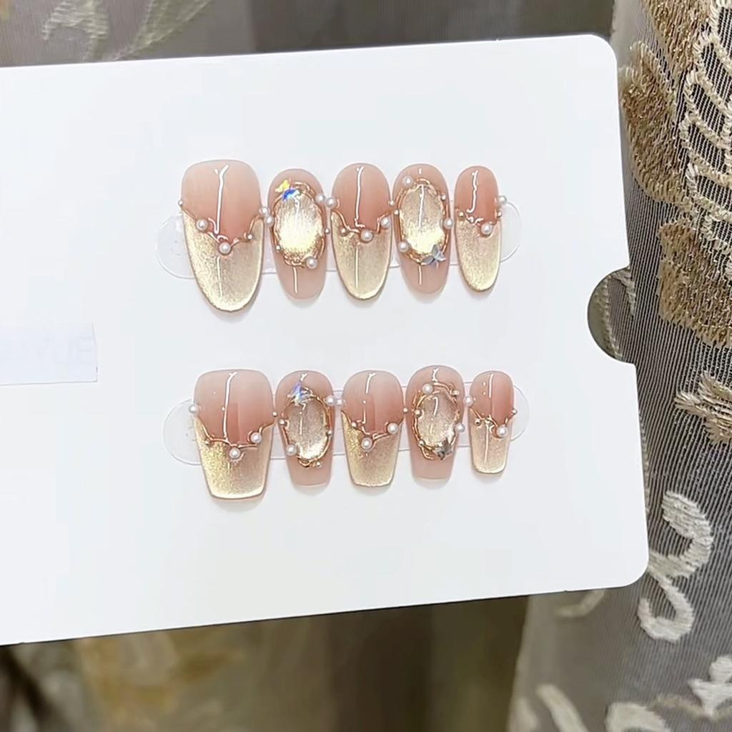 Pure Hand-made Phototherapy Wears Armor-smile Flower Water Moon Finished Product Reusable Nail Art Patches