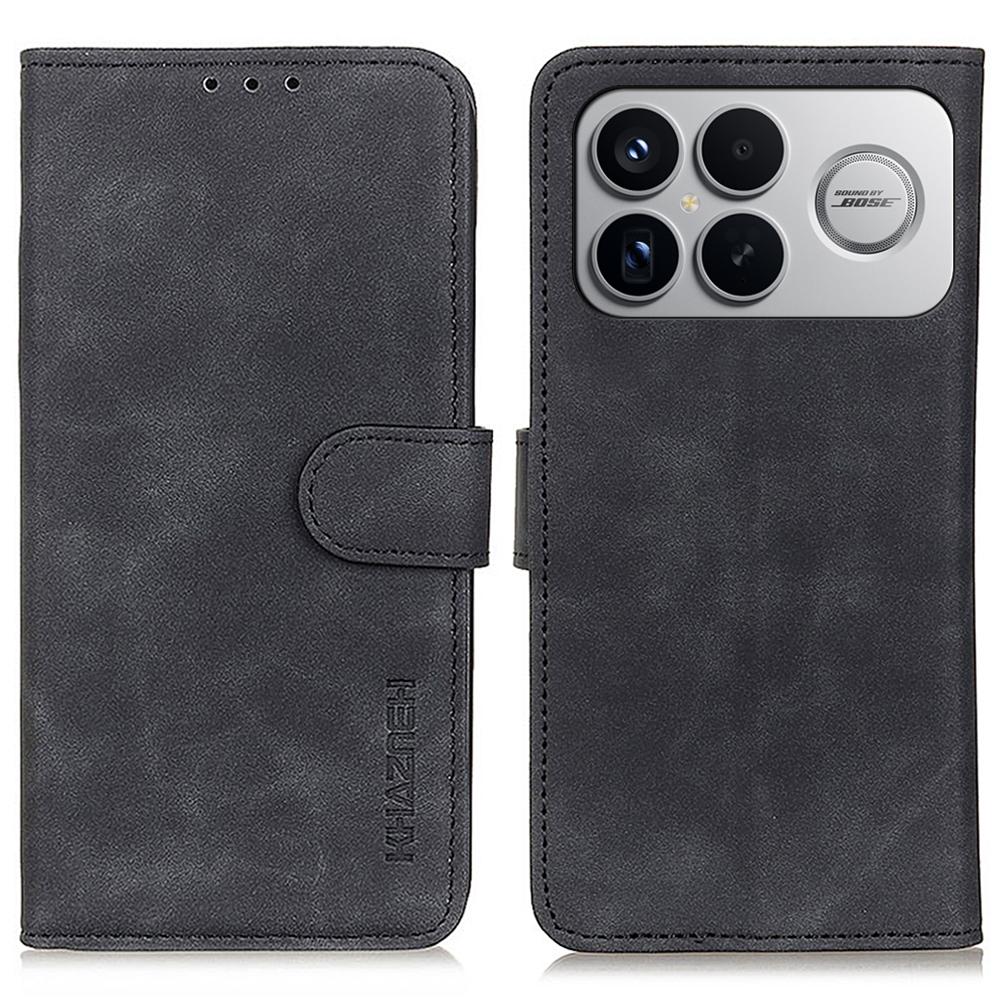 KHAZNEH For Xiaomi Redmi K90 Pro Max 5G/Poco F8 Ultra Case PU Leather Retro Texture Phone Cover