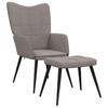 Relax Chair with Ottoman Taupe Fabric