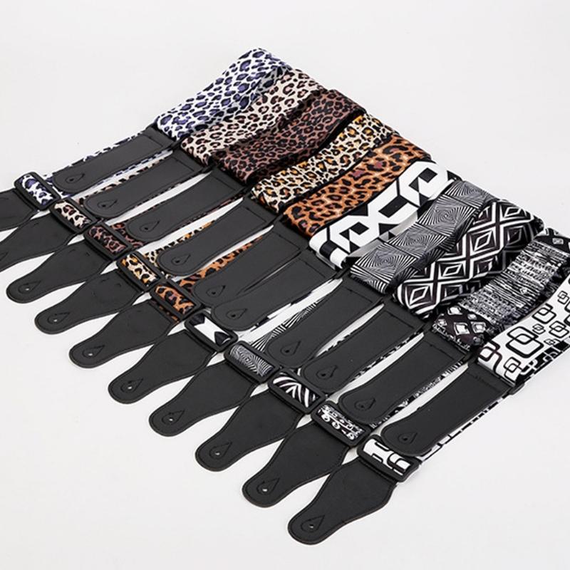 Verstellbare Gitarrengurte mit Lederenden E-Gitarren Akustikgitarren Bassgurt Verdickter Schultergurt Einfach zu bedienen