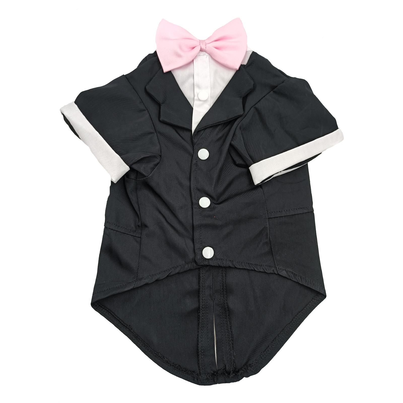 

Shirt Dog Tuxedo Formal Pet Clothes Dog Supplies Dog Suits Birthday Party L розовый