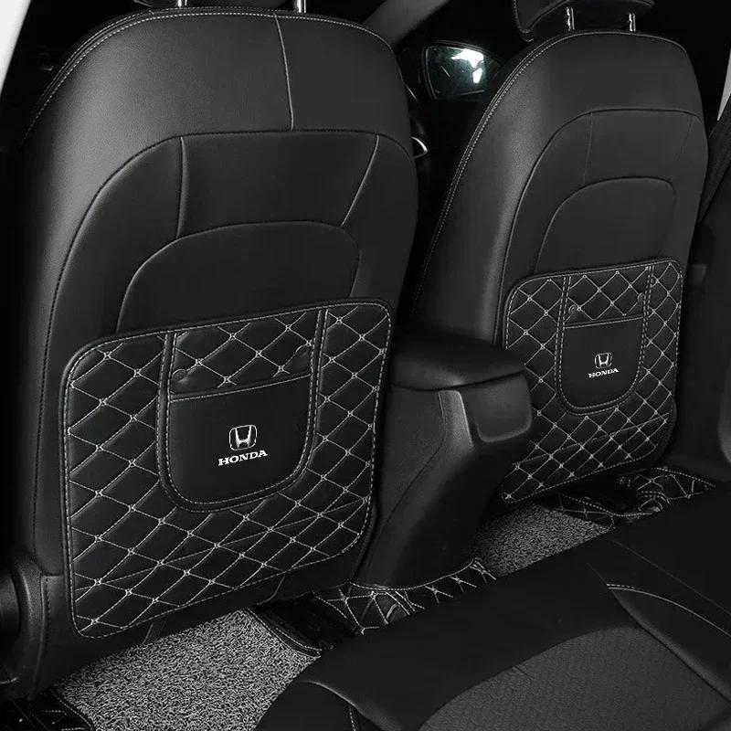 Dla Hondy Mata przeciw kopaniu do samochodu Mata ochronna przeciw zarysowaniom na oparcie siedzenia ze skóry PU do Honda Civic Accord CRV HRV Fit Jazz Ci