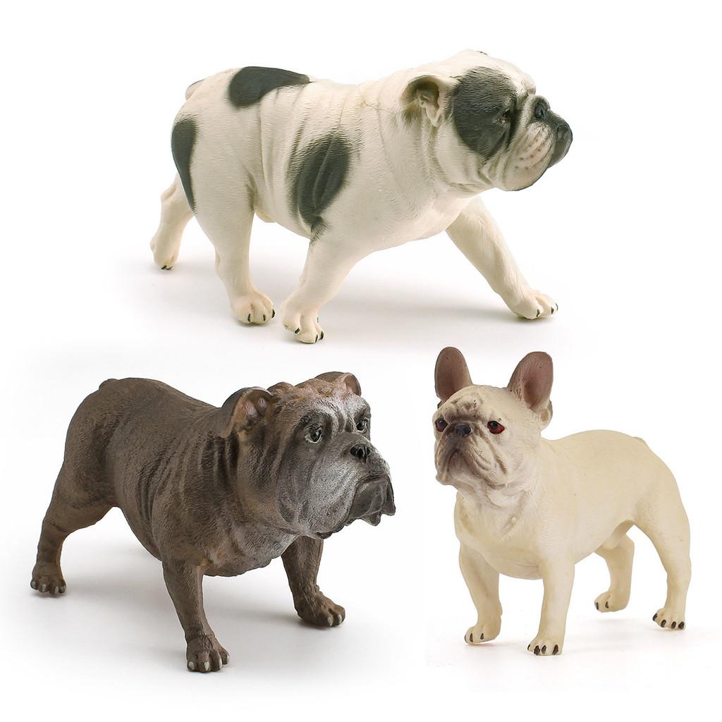 Miniature Bulldog Figurine Pvc Realistic Toy For Home Office Desk Decor