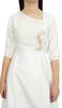Atasi Ethnic White Zari Work Dupion A-Line Kurti Indian Women's Suit Clothing -