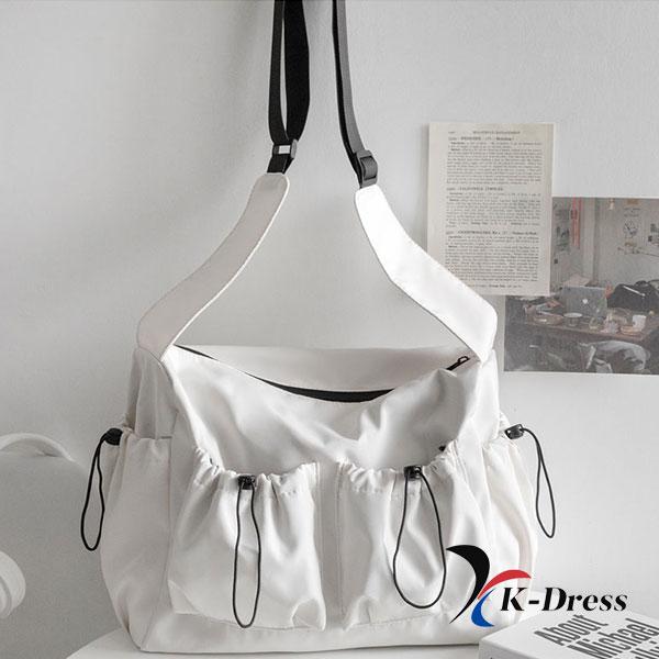 Big Cargo String Pocket Messenger Crossbody Bag (3 Colors)